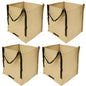 DURASACK Heavy Duty Storage Tote Bag 22-Gallon Rugged Woven Polypropylene Moving Bag, Reusable Self-Standing Design, Holds up to 500 Pounds, Pack of 4, Khaki - color: Khaki, size: Pack of 4