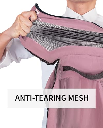 ECOHUB 7 Set Packing Cubes Tear-Resistant Luggage Packing Organizers with Number Icon for Travel Accessories Luggage Suitcase Machine Washable Packing Cubes (Pink) - color: Pink-No Compress, size: 7 Set Packing Cubes
