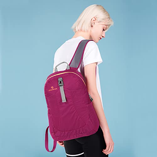 sinotron 22L Lightweight Packable Hiking Backpack, Small Hiking Backpack Day Pack for Women Men Travel Camping Vacation - color: Red