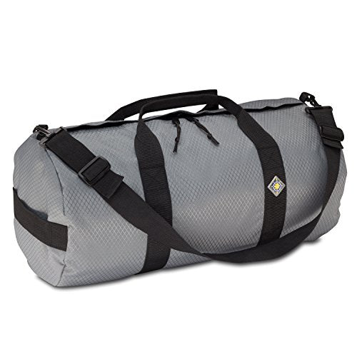 44L Daily Duffel Bag, Heavy-Duty Gear Bag, 1050D Tuff Cloth, Diamond Ripstop, Reinforced Stitching - Grey (12" x 24") - color: Steel Grey, size: 12" x 24" (44 Liters)