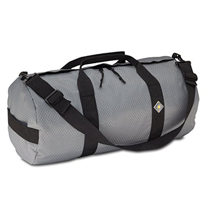 44L Daily Duffel Bag, Heavy-Duty Gear Bag, 1050D Tuff Cloth, Diamond Ripstop, Reinforced Stitching - Grey (12" x 24") - color: Steel Grey, size: 12" x 24" (44 Liters)