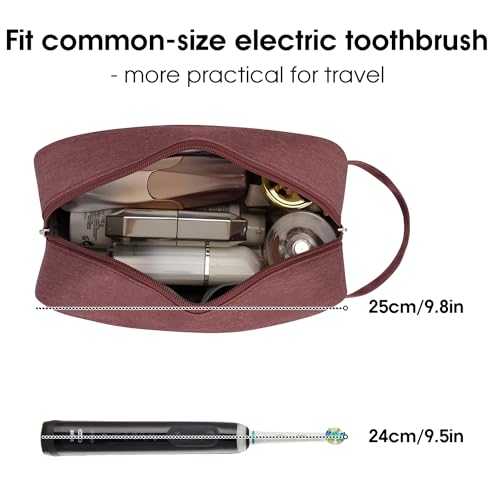 Narwey Travel Toiletry Bag for Women Traveling Dopp Kit Travel Bag for Toiletries Cosmetic Bag Makeup Bag Medicine Bag for Traveling (Jujube Red) - color: A-Jujube Red
