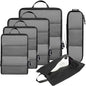 BAGAIL 6 Set Ultralight Compression Packing Cubes Packing Organizer for Travel Accessories Luggage Suitcase Backpack - color: Black40D, style: Mesh Pattern