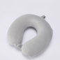 Travel Neck Pillow for Airplane, Car, Office, and Home | 100% Memory Foam U-Shaped Neck Pillow with Soft Washable Cover, Includes Travel Bag, Earplugs & Sleep Eye Mask | for Adults & Kids (Light Gray) - color: Light Gray