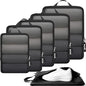 BAGAIL 6 Set Ultralight Compression Packing Cubes Packing Organizer for Travel Accessories Luggage Suitcase Backpack - color: Jet Black70D, style: Mesh Pattern