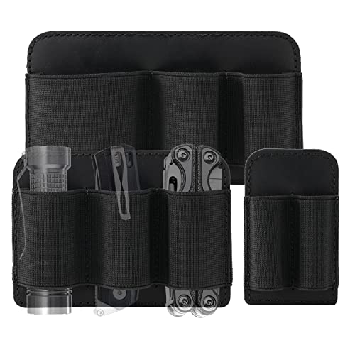 VIPERADE PL6 Tactical Modular EDC Organizer, Elastic Insert Pouch Panel with Hook Backed Accessories Holder, Attachment for Backpack, Tactical Vest, Bag - color: 3pcs, SML