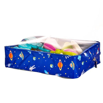 Remobia Hicol TSA Approved 5-Piece Diaper Bag Organizer Pouch Set Clear Waterproof TPU Kids Toiletry Storage Set Travel Packing Clutch Cube Bags for Baby Nursing(Astronaut) - color: Astronaut