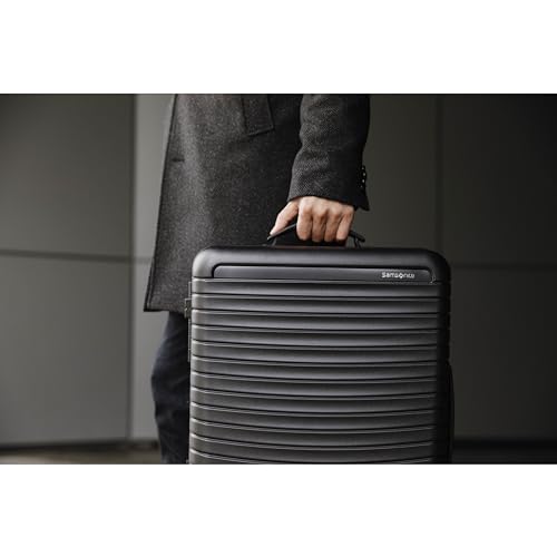 Samsonite Framelock Max Hardside Luggage with Spinner Wheels, Lightweight zipper-less (Asphalt Black, Large Spinner) - color: Black, size: Large Spinner