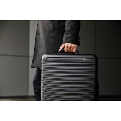 Samsonite Framelock Max Hardside Luggage with Spinner Wheels, Lightweight zipper-less (Asphalt Black, Large Spinner) - color: Black, size: Large Spinner