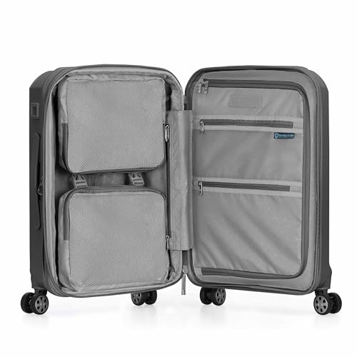 Traveler's Choice Pagosa Hardshell Expandable Luggage with Spinner Wheels, Gray, 22-Inch Carry-on - color: Gray, size: 22-Inch Carry-on