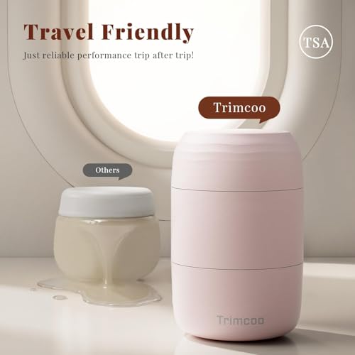New Travel Toiletry Containers [Ultra Leakproof] TSA-Approved, PLA Hard Shell Jars with 5 Magnetic Labels, Wide Mouth Bottles for Lotion, Cleanser, Shampoo, Conditioner, Pink, 3 Pack, 2OZ - color: Pink, size: 2 oz / 60 ml