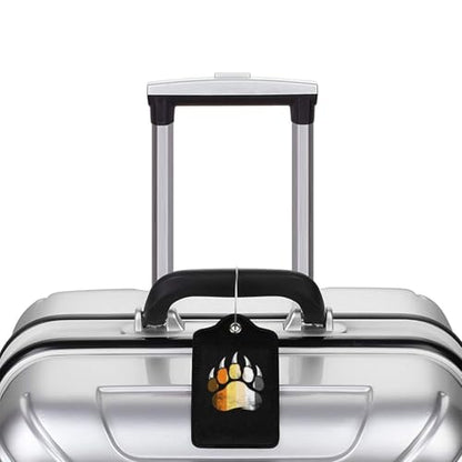 Gay Bear Pride Paw Set of 2 Durable Leather Luggage Tags Stylish Travel Gear Men Women