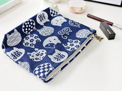 HAPPYHEIDI Canvas Pouch for Tools, Painting Pouch, Raw White, Cotton Blend, Solid, Zipper, 7.1x2.4x7 Inches, Natural - color: GR-Canvas-Raw White
