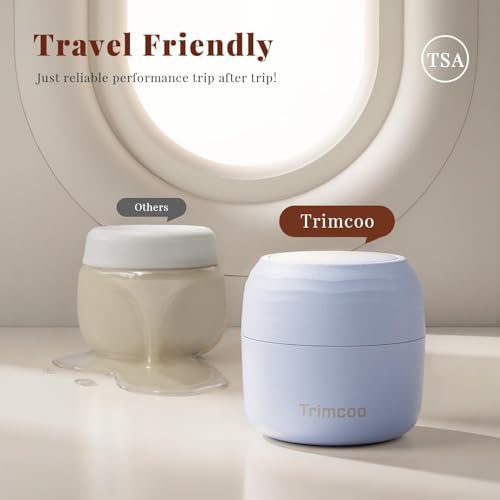 New Travel Toiletry Containers [Ultra Leakproof] TSA-Approved, PLA Hard Shell Jars with 5 Magnetic Labels, Wide Mouth Bottles for Lotion, Cleanser, Shampoo, Conditioner, Blue, 3 Pack, 1OZ - color: Blue, size: 1 oz / 30 ml