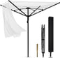 Heavy Duty Outdoor Umbrella Drying Rack, 12 Lines with 165 Feet Drying Space, Steel Frame & Adjustable Height, 4-arm Umbrella Clothesline for Laundry, Collapsible Clothes Drying Rack for Backyard