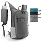 Small Hiking Backpack with Detachable Front Phone Holder, Foldable Packable Back pack with Chest and Waist Strap, Lightweight Daypack for Women Men (Gray, 15L) - color: Gray