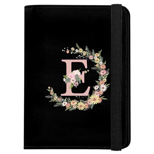 Cute Passport Holder and Holder Combo Passport Cover with RFID Blocking Women Men Compatible Wallet Credit Card Protector (Balck-E) - color: Balck-E