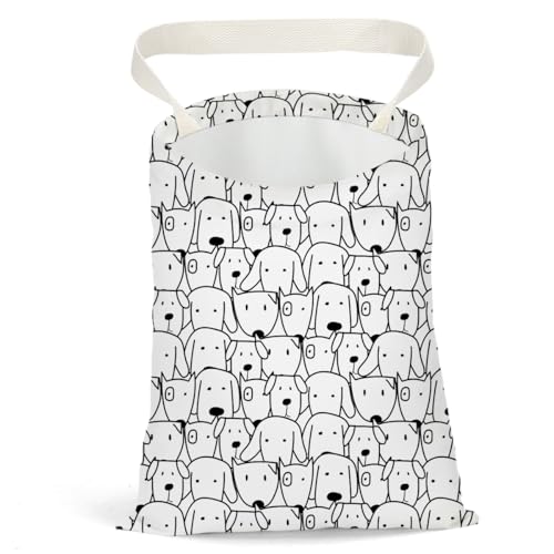 Car Trash Bag Car Garbage Bag Hanging Cars Trash Can, Waterproof Cars Back Seat Organizer for Vehicle Travelling Campingg Animal Dog Cow Leopard Decor - color: Dog
