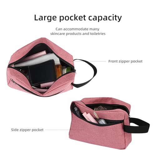 Icramsy Travel Toiletry bag Toiletry bag for women men Hanging Cosmetic bag Travel accessories for Women Men (Dusky pink) - color: Dusky pink