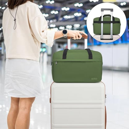 Kono Travel Duffel 20L Under Seat Carry-On Sports Tote Gym Weekender Overnight Bag - 15.75"x9.84"x7.87" Green - color: Green, size: M(15.75in x 9.84in x 7.87in)-20L
