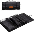 BONNY DODO Toiletry Travel Bag Can Hanging Large Roll-Up Makeup Organizer Bag with 3 Detachable Transparent Mesh Folding Cosmetic Travel Bags for Women & Men Black Toiletries Organizer Bag - size: Large