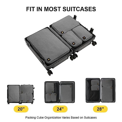 LEVEL8 4 Set Packing Cubes Travel Luggage Packing Organizers
