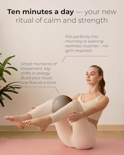 Pilates Kit for Women – Home Pilates Equipment Set with Ring, Ball & Resistance Bands | Pilates Starter Kit with Accessories in Gift Box - color: Taupe, style: Essential Kit - 3PC