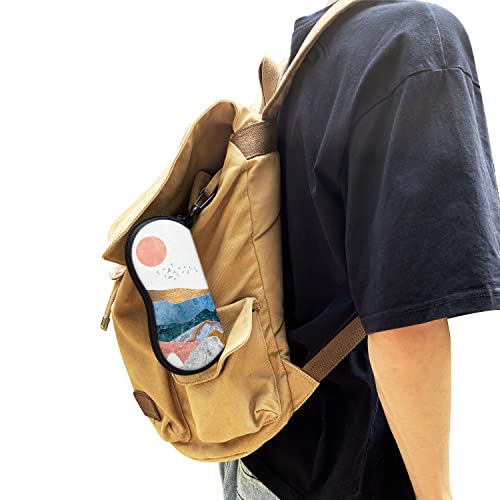 Sunglasses Soft Case with Carabiner Ultra Light Neoprene Zipper Glasses Case - color: Sun