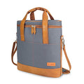 Tirrinia Insulated Wine Gift carrier - 3 Bottle Travel Padded Wine Carry Cooler Tote Bag with Handle and Adjustable Shoulder Strap, Gray - color: Grey 2