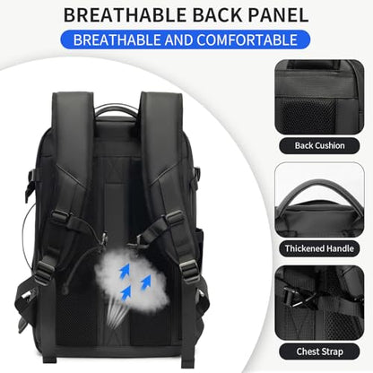 Vacuum laptop bag Compression Backpack Expandable, TSA-Approved Carry-On Water-Resistant Design for Travel with air pump (Pump included, Large) - color: Pump included