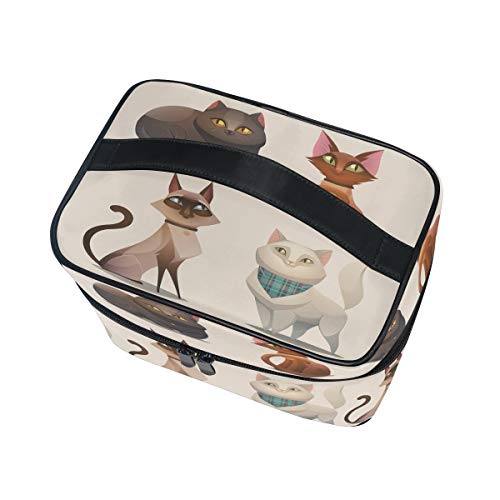 Travel Makeup Bags Four Cartoon Cat Cosmetic Bags Organizer Train Case Toiletry Make Up Pouch - color: color8