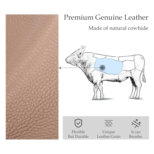 INICAT RFID Blocking Sling Bag, Anti Theft Crossbody Bag for Women Compact Travel Purses Leather - color: Khaki True