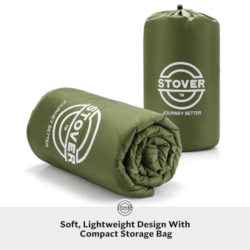STOVER Outdoor Waterproof Fleece Travel Blanket for Camping, Picnics, Stadiums, Sports, the Beach– Warm, Windproof, Compact, Lightweight & Sand-Resistant (Olive Green) - color: 02 - Olive Green