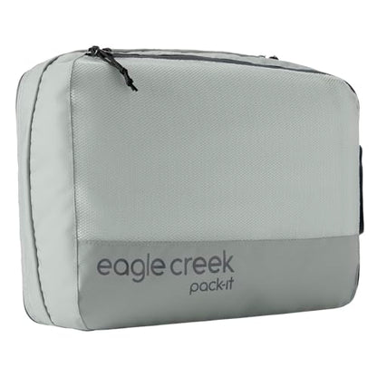 Eagle Creek Pack-It Reveal Clean/Dirty Cube M - Water-Resistant Dual Compartment Packing Cube With Internal Divider for Clean & Dirty Clothes - Travel Essentials - Storm Grey - color: Storm Grey