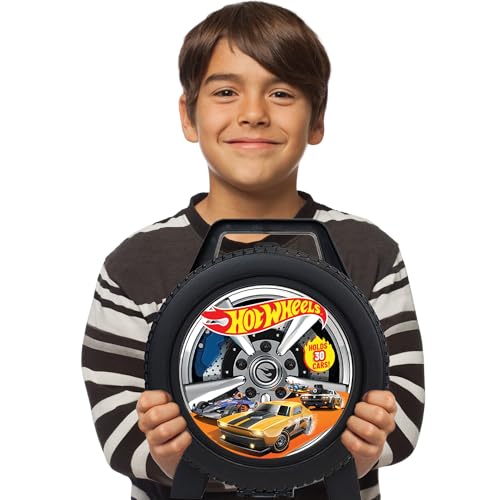 Mattel: Hot Wheels 30 Car Case - Wheel-Shaped Organizer, Storage Accessory, Holds 1:64 Scale Die-Cast Toy Vehicles, Play-Display, Officially Licensed Amazon Exclusive - style: Special Edition 30 Car case