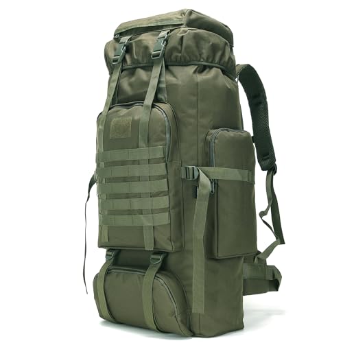 Hiking Backpack for Men 70L/100L Camping Backpack Military Rucksack Molle 3 Days Assault Pack for Climbing | Camping Backpack - color: 70l-olivegreen