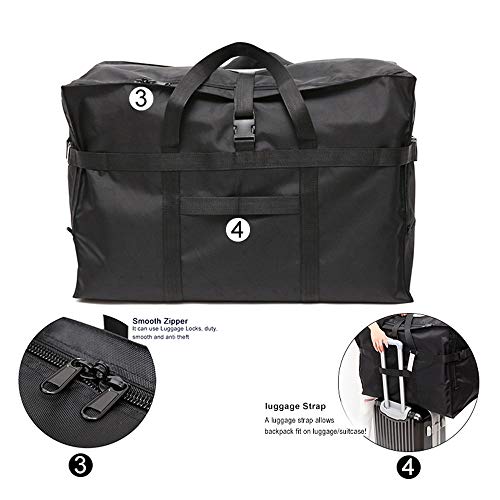 Travel Duffle Bag,Large Storage Bags,Foldable Weekender Bag,Overnight bag,Heavy Duty Travel Bag,Reinforced Carry Straps Gmy Dance Bag for Men And Women Camping,Moving,Hospital - color: Large 100L
