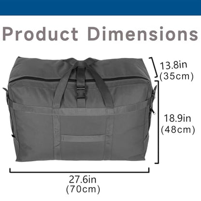 Arxus Large Duffel Bag, Waterproof Carry on Weekend Overnight Storage Bag over Luggage for Airline, Travel, Camping, Moving - color: 120L-Dark Grey