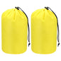 Stuff Sack [2PCS] - Waterproof Outdoor Storage Sacks Use for Backpacking & Traveling & Hiking - [Yellow-5 x 10 in/ 13 x 25 CM] Ultralight Drawstring Bags - color: Yellow