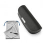 Glasses Case hard shell,3-in-1 Sunglasses Case & Eyeglass Case with Cleaning Cloth & Storage Pouch - color: Black