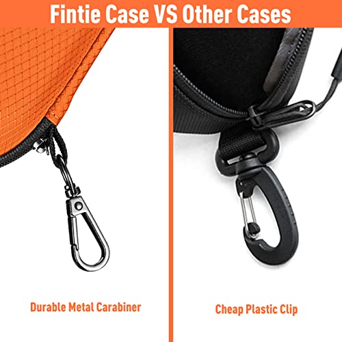 FINTIE Sunglasses Case, Hard EVA Shell Shockproof Sport Glasses Case with Metal Carabiner Travel Zipper Eyeglasses Holder - color: Orange