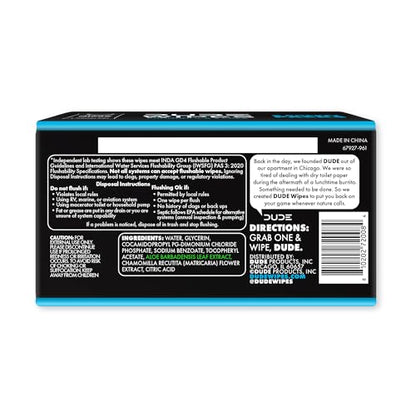 DUDE Wipes Unscented Pocket Packs - Travel Wipes - 6 Packs of 8 (48 Count) - On-The-Go Adult Flushable Wipes for Sensitive Skin - Infused with Vitamin E and Aloe - Septic and Sewer Safe - size: 8 Count (Pack of 6)