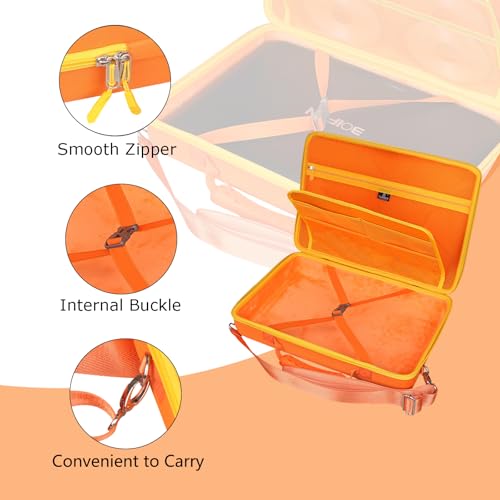 Tourmate Hard Storage Case for BOIFUN/POFOTO/YOTON 17.5" 16.9" 15.5" Portable DVD Player,PJGCWB 16.9" POFOTO 15.7" Portable EVA Box (Only Box) (Orange & Yellow) - color: Orange & Yellow