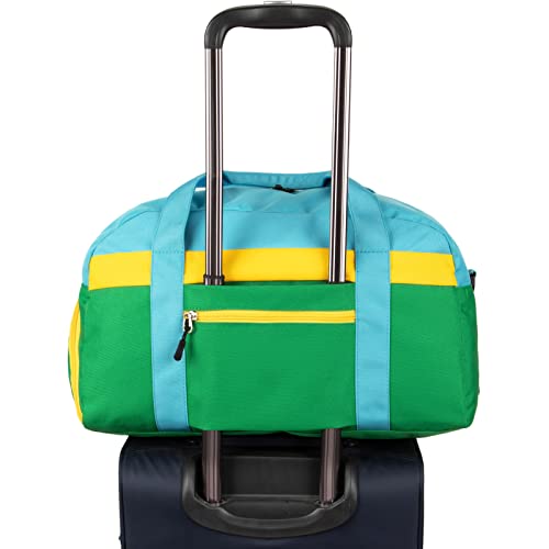 Kids Duffle Bag for Boys or Girls, Fit Sports Practice, or Overnight Travel Weekend (Green) - color: Green