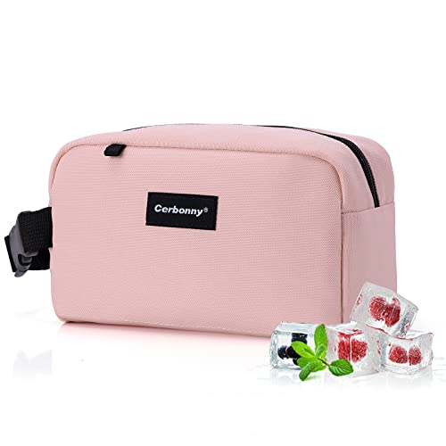 Small Cooler Bag Freezable Lunch Bag for Work School Travel,Small Lunch Bag,Small Insulated Bag For Kids/Adults,Freezer Lunch Bags,Freezable Snack Bag,Mini Lunch Bag Fit For Yogurt,Suit for 3+. - color: pink-1