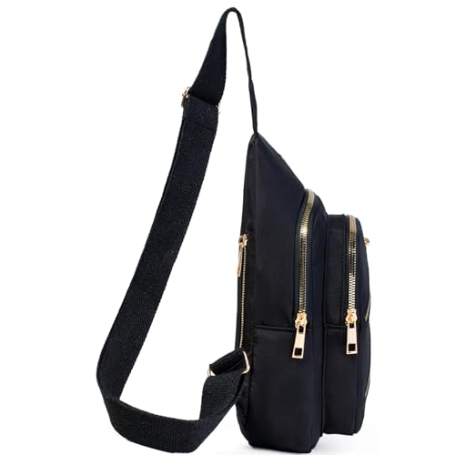 Banelu Sling Bag Crossbody Bags for Women, Small Crossbody Purses Sling Backpack Cross Body Bag for Outdoors Hiking Traveling - Black - color: N Black