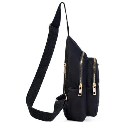 Banelu Sling Bag Crossbody Bags for Women, Small Crossbody Purses Sling Backpack Cross Body Bag for Outdoors Hiking Traveling - Black - color: N Black