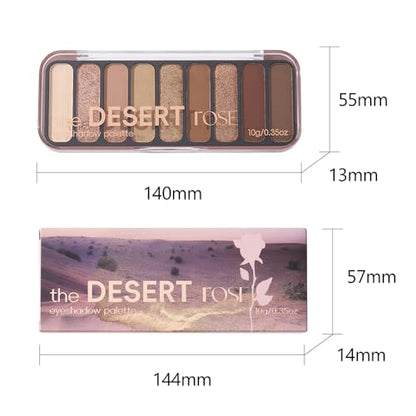 9 Color Neutral Nude Brown Eyeshadow Palette – Matte & Shimmer Warm Copper Bronze Eye Shadow, High Pigment Blendable Long Lasting Natural Daily Smokey Eye Makeup Palette for Brown Green Eyes - color: G04