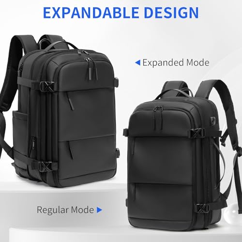 Vacuum laptop bag Compression Backpack Expandable, TSA-Approved Carry-On Water-Resistant Design for Travel with air pump (Built in pump, Large) - color: Built in Pump
