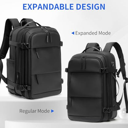 Vacuum laptop bag Compression Backpack Expandable, TSA-Approved Carry-On Water-Resistant Design for Travel with air pump (Built in pump, Large) - color: Built in Pump
